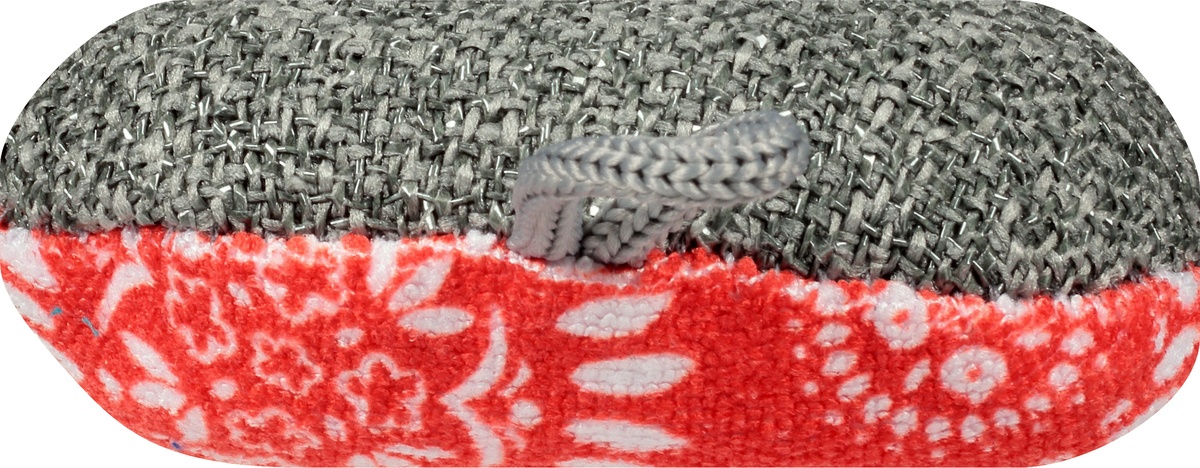 slide 6 of 9, MUkitchen Medallion Red Double-Duty Scrub Sponge 1 ea, 1 ct