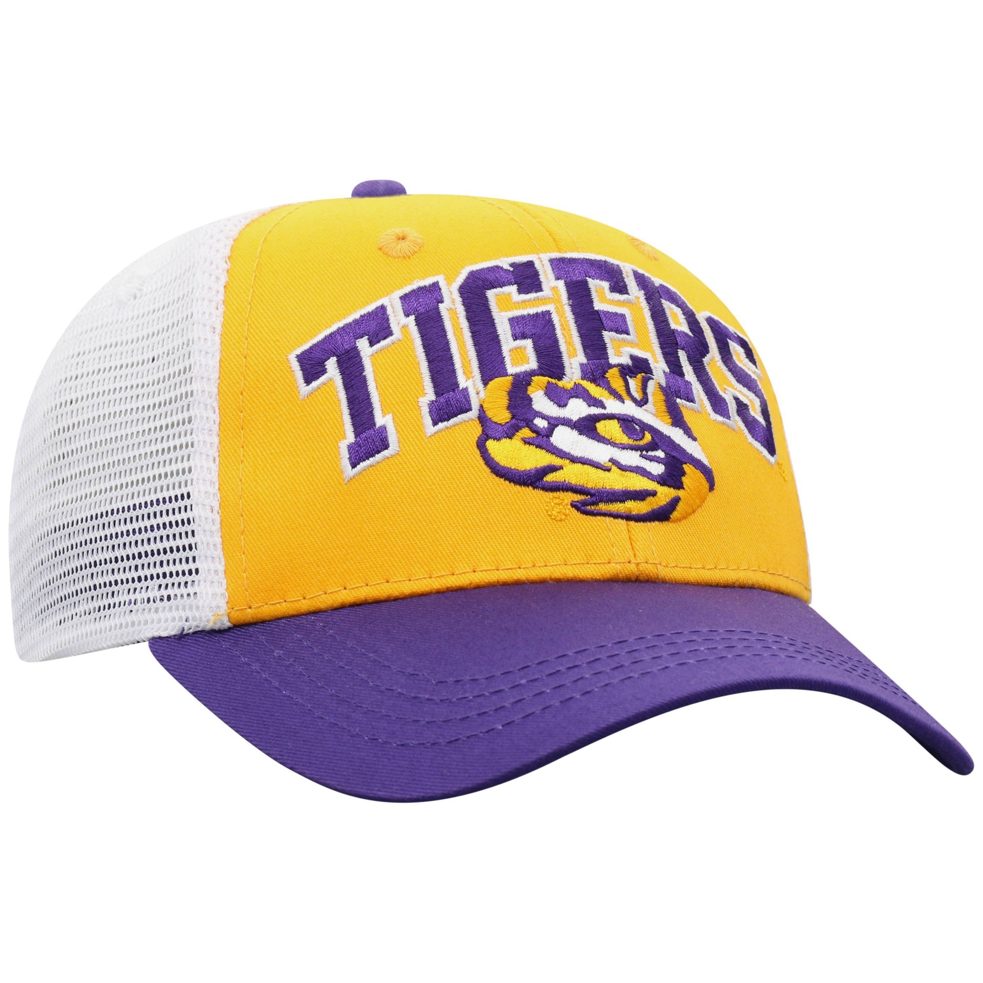 slide 1 of 2, NCAA LSU Tigers Boys' Structured Mesh Snapback Hat, 1 ct