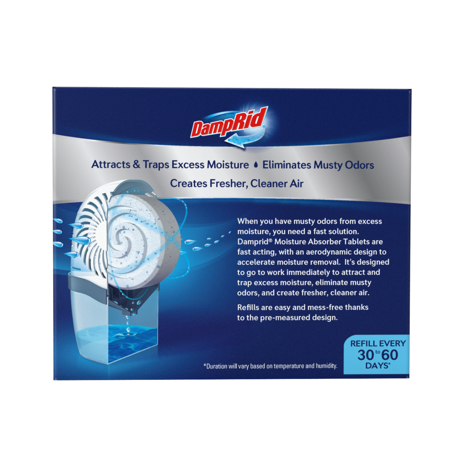 slide 7 of 8, DampRid 31-oz Fragrance Free Refill Moisture Absorber, 1 ct