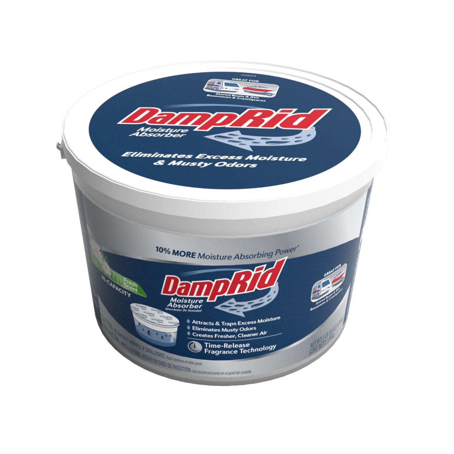 slide 5 of 5, DampRid Damp Rid Hi-Capacity Fresh Scent Moisture Absorber, 1 ct