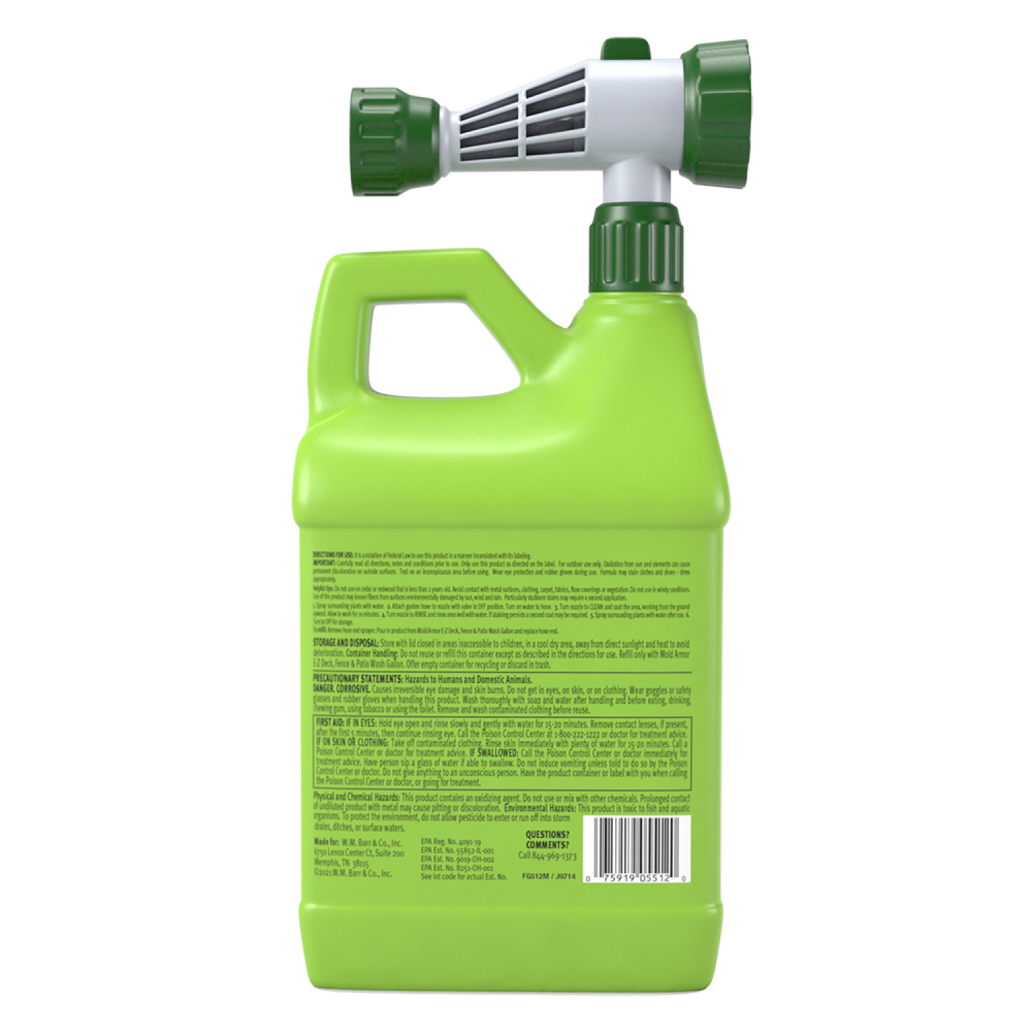 slide 4 of 6, 64 oz E-Z Outdoor Deck and Fence Wash Mold and Mildew Remover, 64 oz