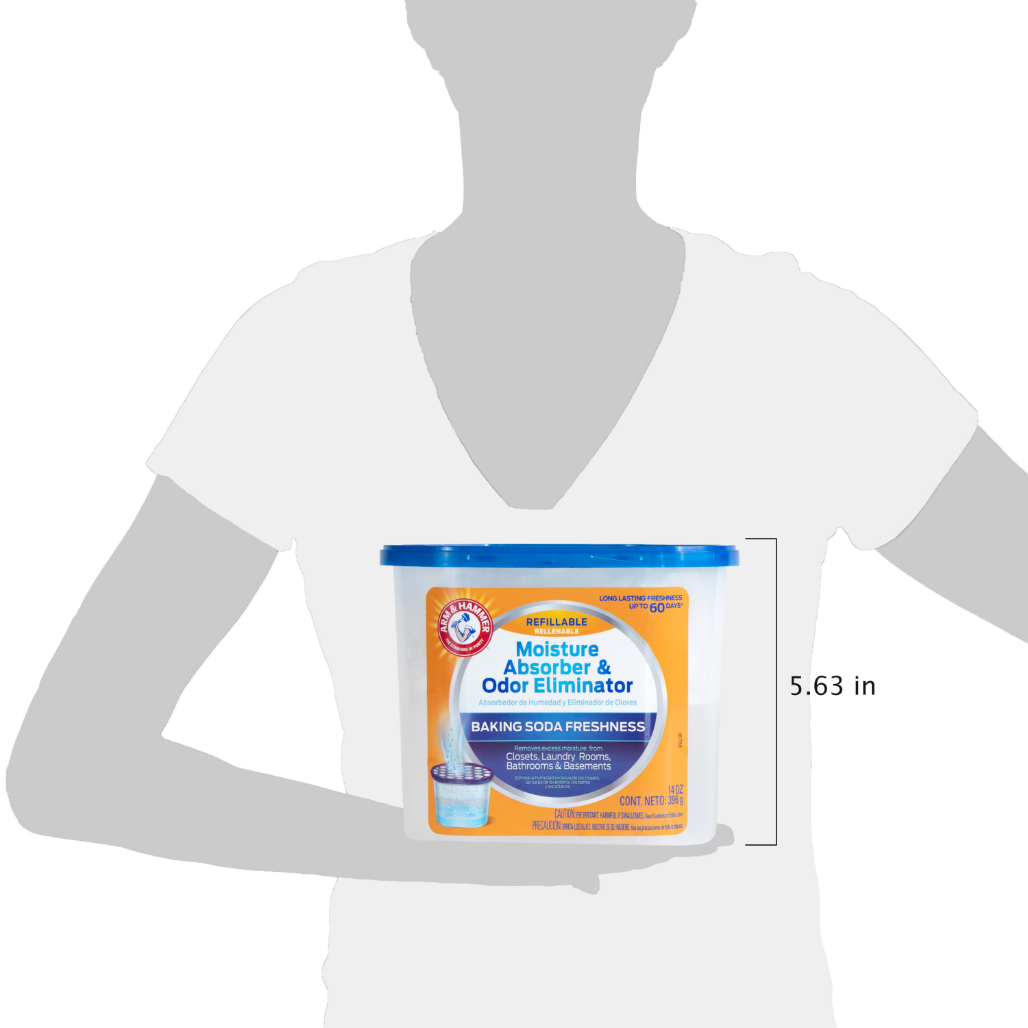 slide 5 of 5, ARM & HAMMER Moisture Absorber & Odor Eliminator 14 oz, 14 oz