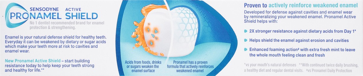 slide 6 of 9, Sensodyne Pronamel Active Shield Fresh Mint Toothpaste, 3.4 oz