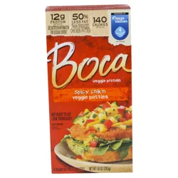 BOCA Spicy Vegan Chik'n Veggie Patties, 4 ct Box