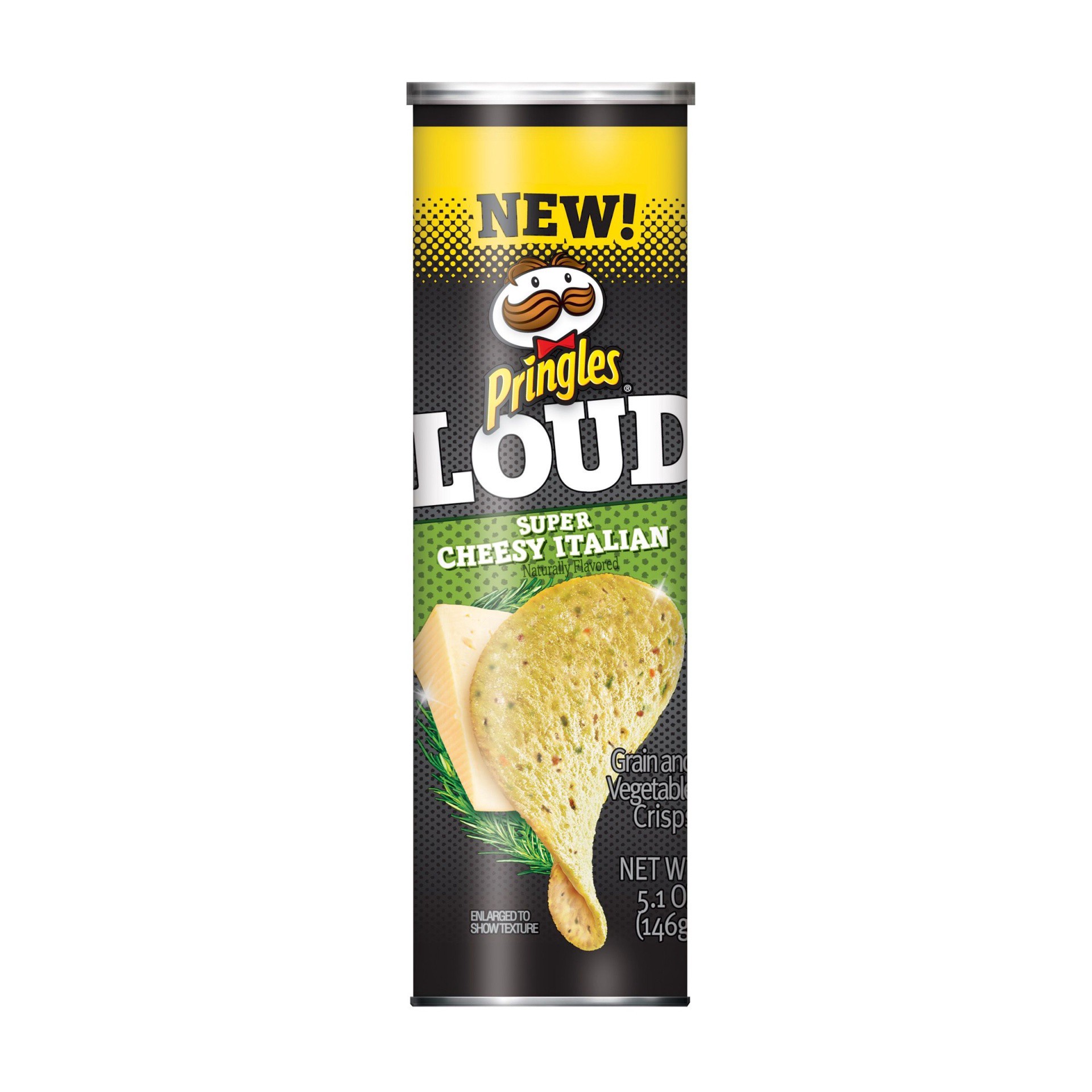 slide 4 of 5, Pringles Loud Super Cheesy Italian Grain and Vegetable Crisps, 5.1 oz