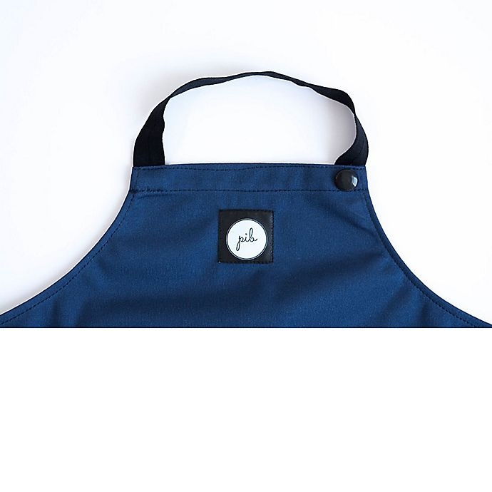 slide 2 of 3, Pib Baby Apron Bib - Navy, 1 ct