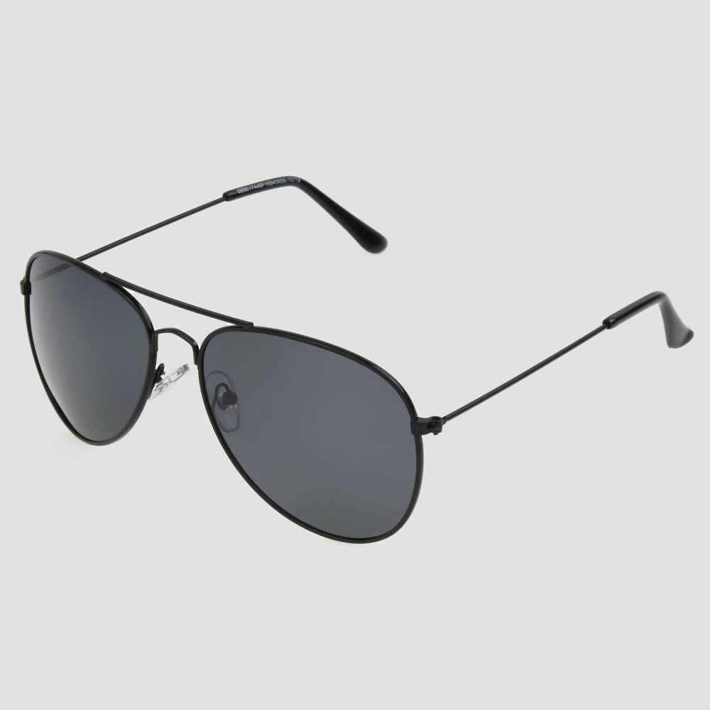 slide 2 of 2, Women's Aviator Polarized Sunglasses - A New Day Black, 1 ct