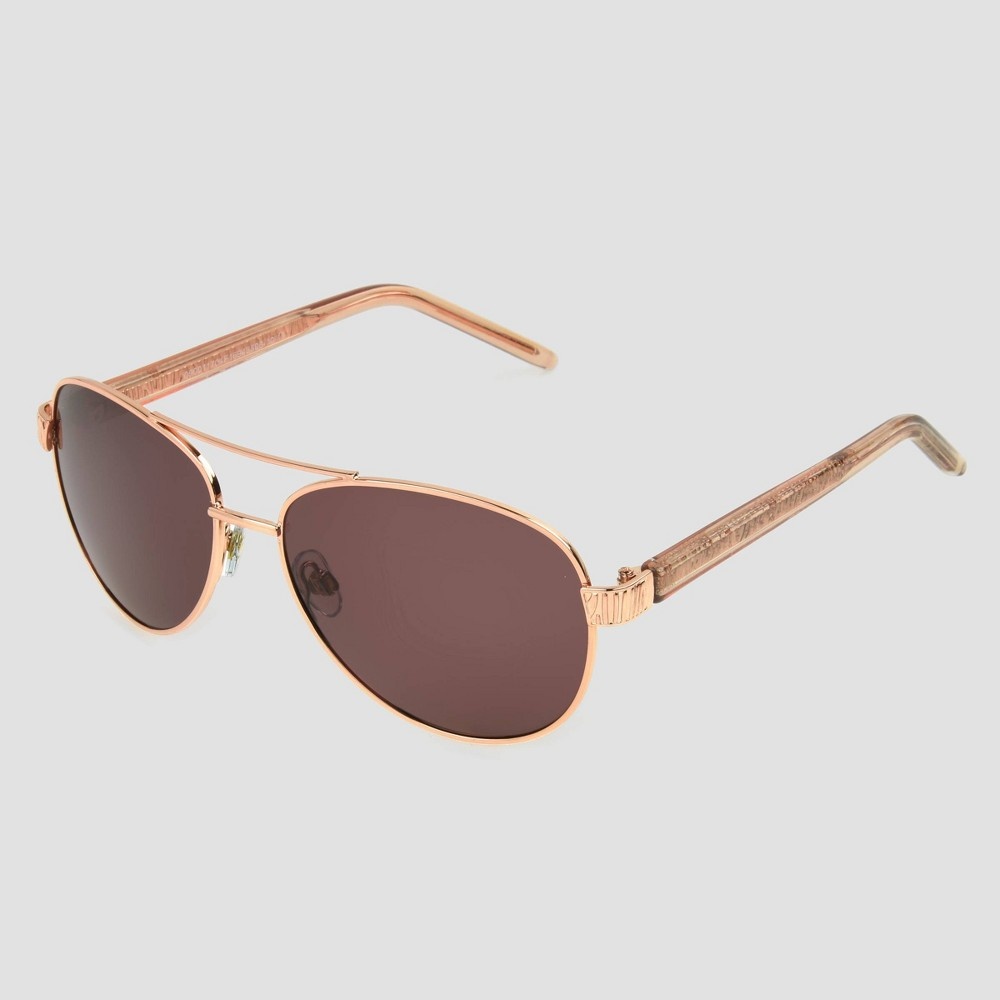 slide 2 of 2, Women's Aviator Sunglasses with Polarized Lenses - A New Day Rose Gold, 1 ct