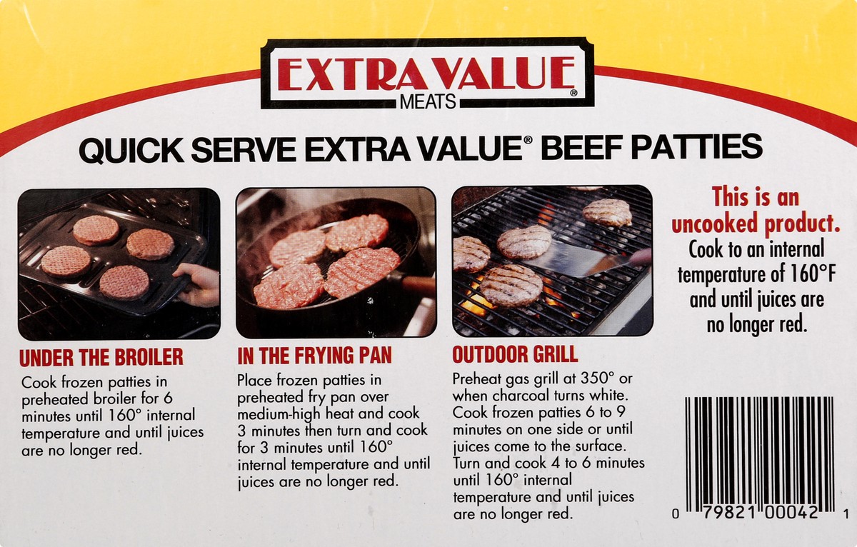 slide 3 of 13, Extra Value® frozen beef patties, 64 oz