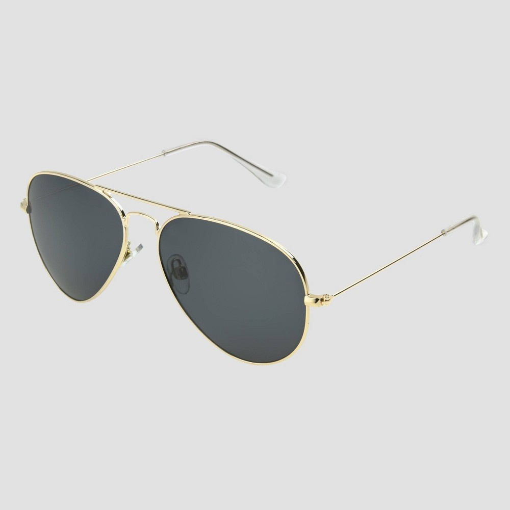 slide 2 of 2, Women's Aviator Polarized Sunglasses - A New Day Gold, 1 ct