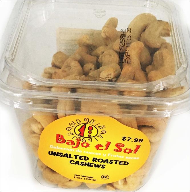 slide 1 of 1, Baro Nuts Bajo El Sol Roasted Unsalted Cashews, 12 oz