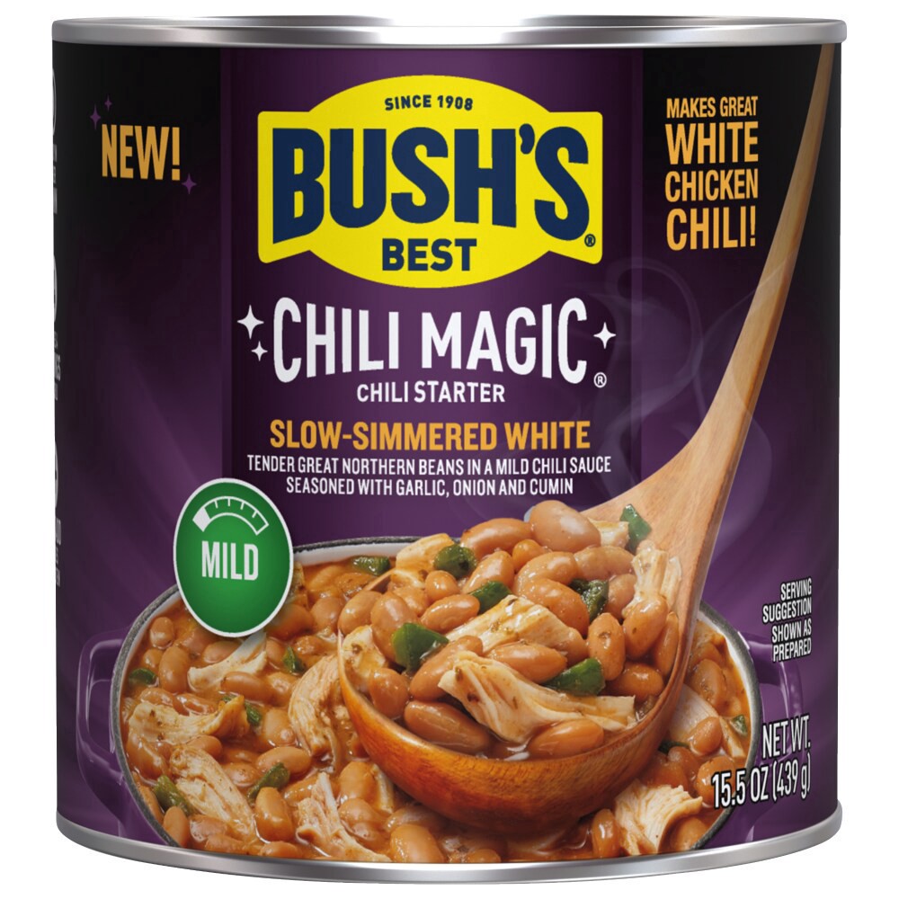 slide 4 of 4, Bush's White Beans Chili Magic, 15.5 oz