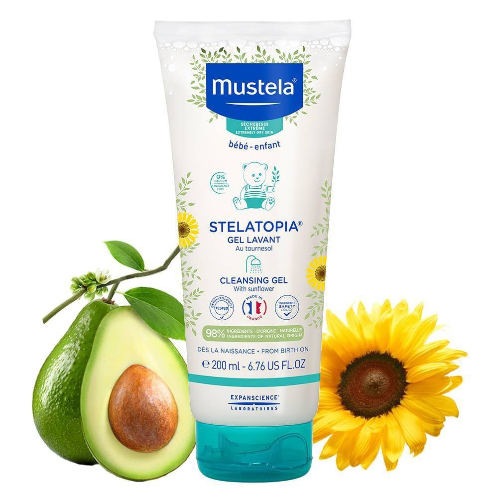 slide 3 of 6, Mustela Stelatopia Cleansing Gel, 6.76 fl oz