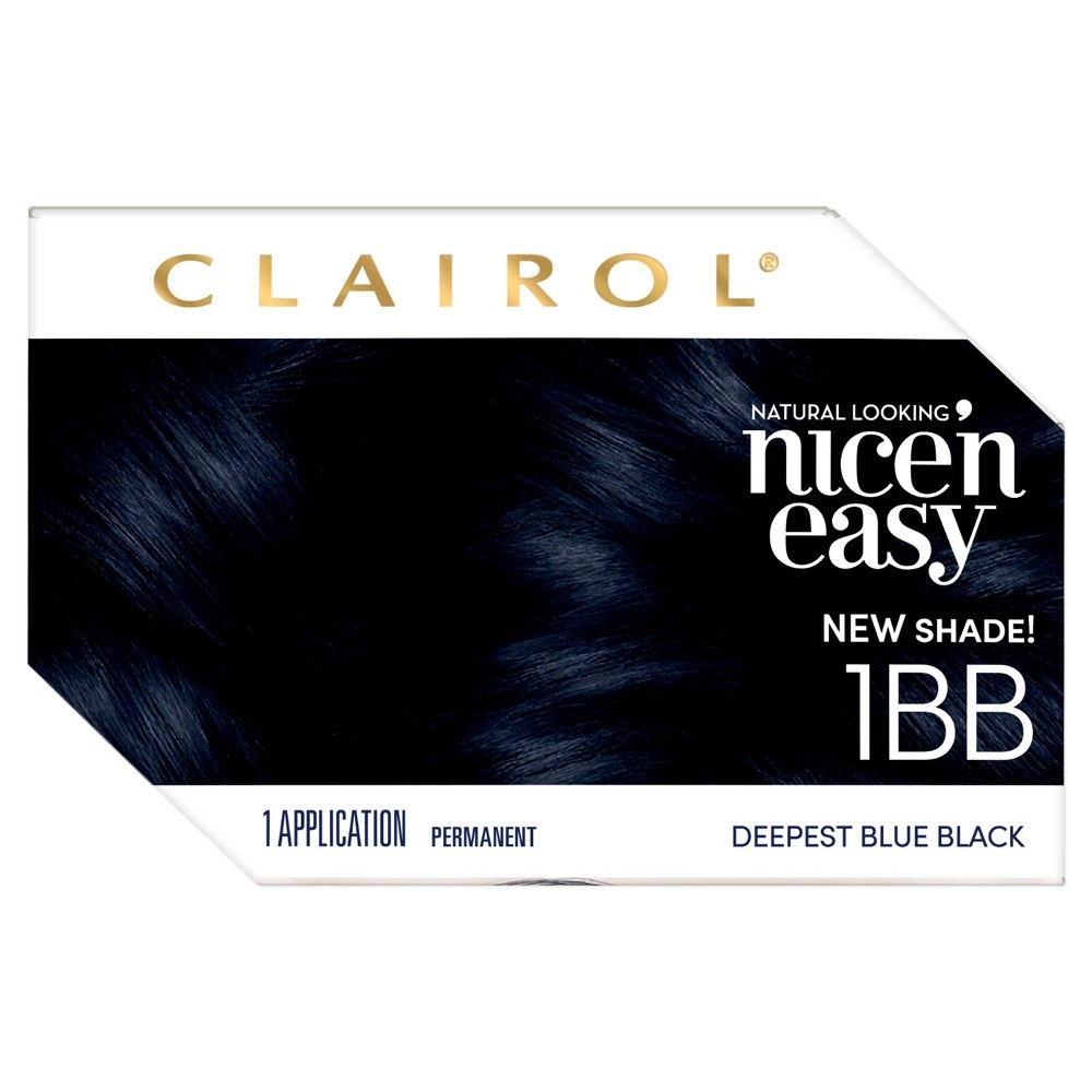 slide 7 of 9, Clairol Nice'n Easy Permanent Hair Color - 1BB Deepest Blue Black, 1 ct
