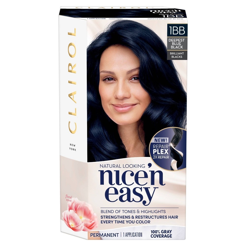 slide 9 of 9, Clairol Nice'n Easy Permanent Hair Color - 1BB Deepest Blue Black, 1 ct