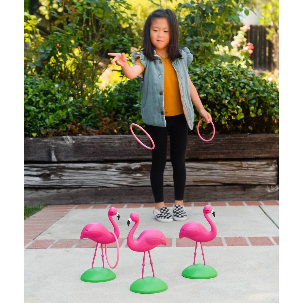 slide 3 of 7, Antsy Pants Flamingo Ring Toss, 1 ct