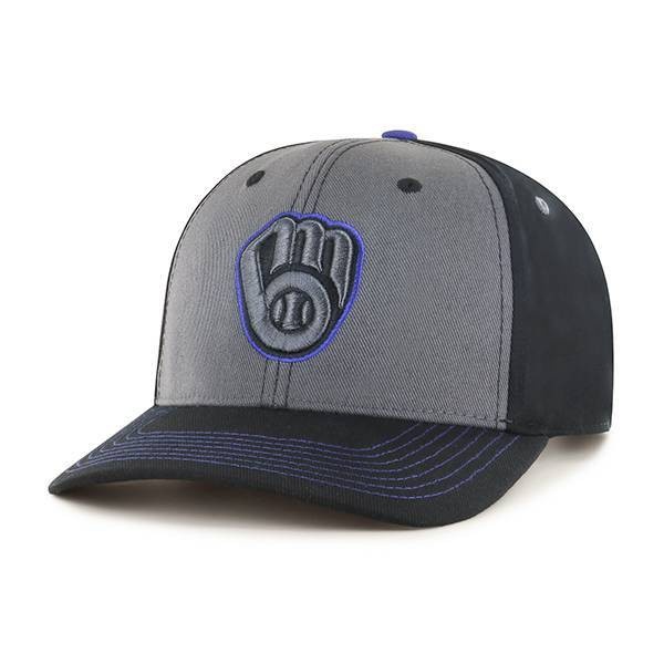 slide 1 of 2, MLB Milwaukee Brewers Men's Blackball Captain Hat, 1 ct