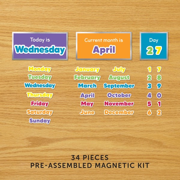 slide 5 of 5, Astrobrights 23-Piece Calendar Kit, Pre-K To Grade 5, Multicolor, 1 ct