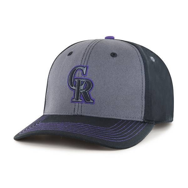 slide 1 of 2, MLB Colorado Rockies Men's Blackball Captain Hat, 1 ct