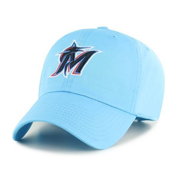 slide 1 of 2, MLB Miami Marlins Men's Clean Up Pastel Hat, 1 ct