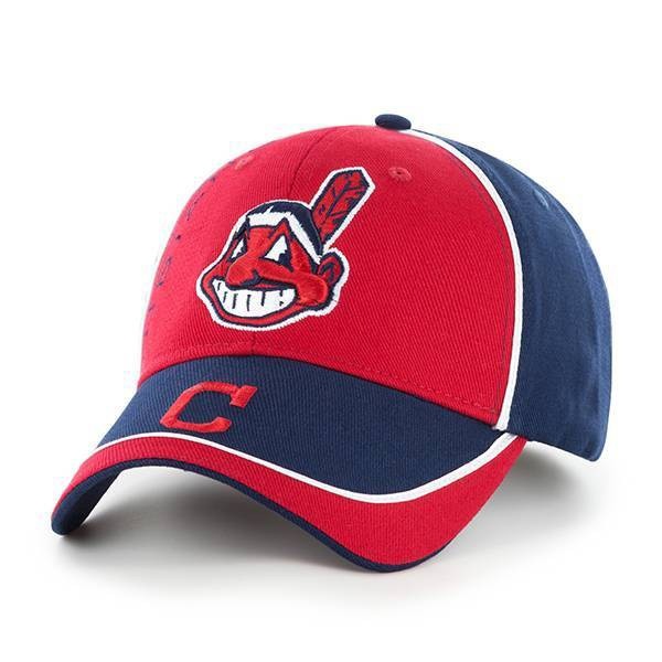 slide 1 of 2, MLB Cleveland Indians Boys' Swoosh Hat, 1 ct