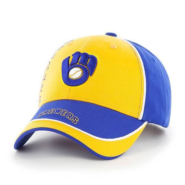 slide 1 of 2, MLB Milwaukee Brewers Boys' Swoosh Hat, 1 ct