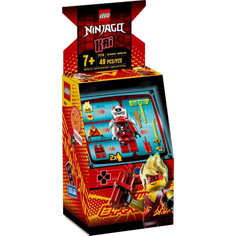 slide 3 of 7, LEGO NINJAGO Kai Avatar Arcade Pod 71714 Mini Arcade Machine Building Set, 1 ct