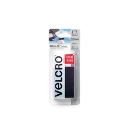 Velcro Brand Alfa-Lok Fastener Strips - 4 Pack - Black