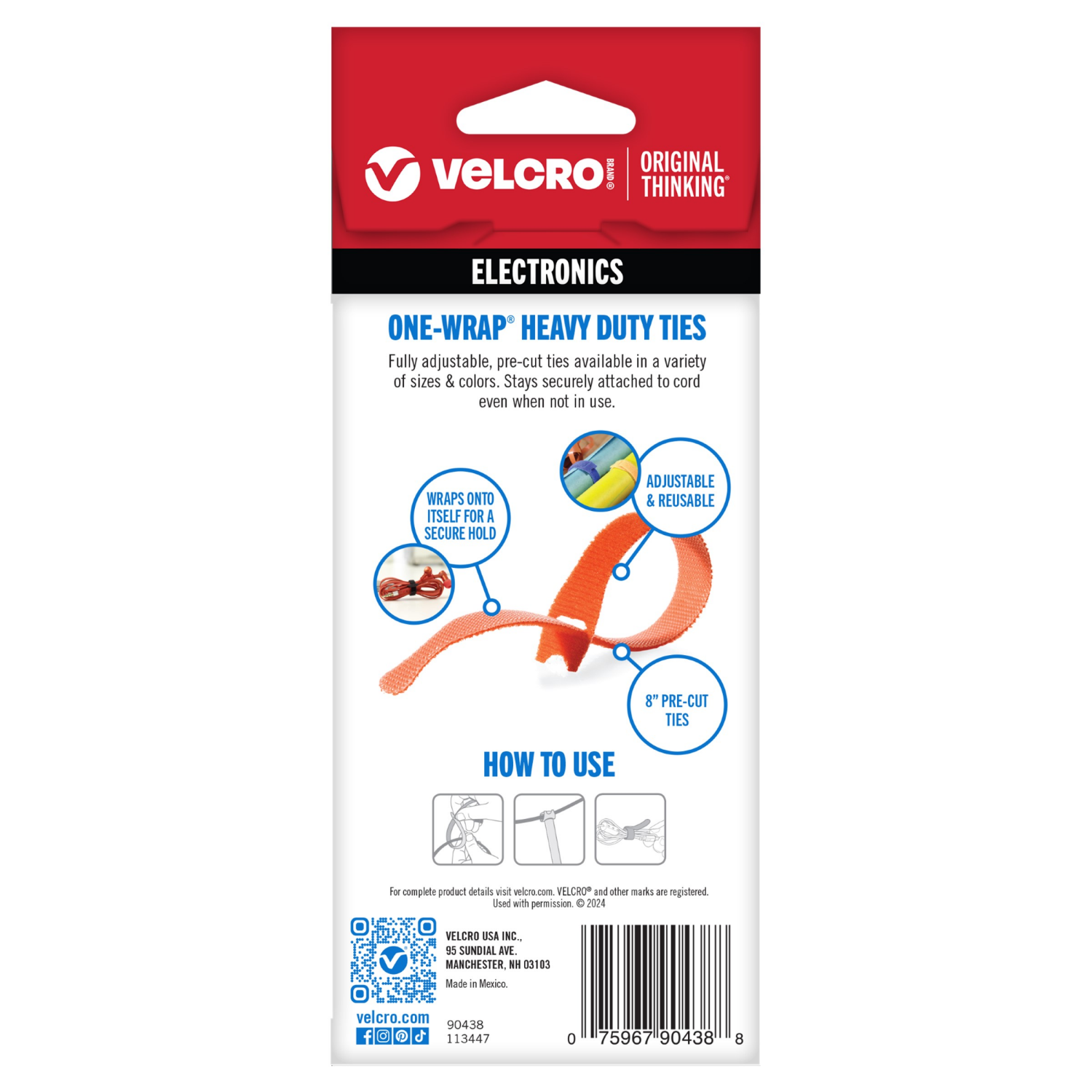 slide 2 of 2, VELCRO One-Wrap Multi-Use Straps, 5 ct