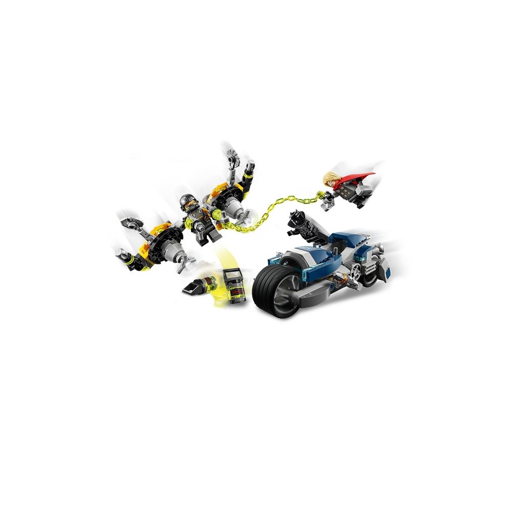 slide 3 of 7, LEGO Marvel Avengers Speeder Bike Attack 76142 Black Panther and Thor set, 1 ct