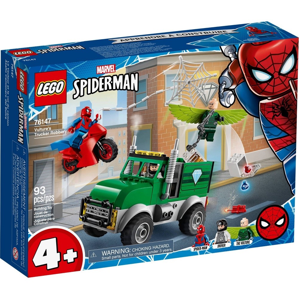 slide 2 of 7, LEGO Marvel Spider-Man Vulture's Trucker Robbery 76147 Starter Building Set, 1 ct