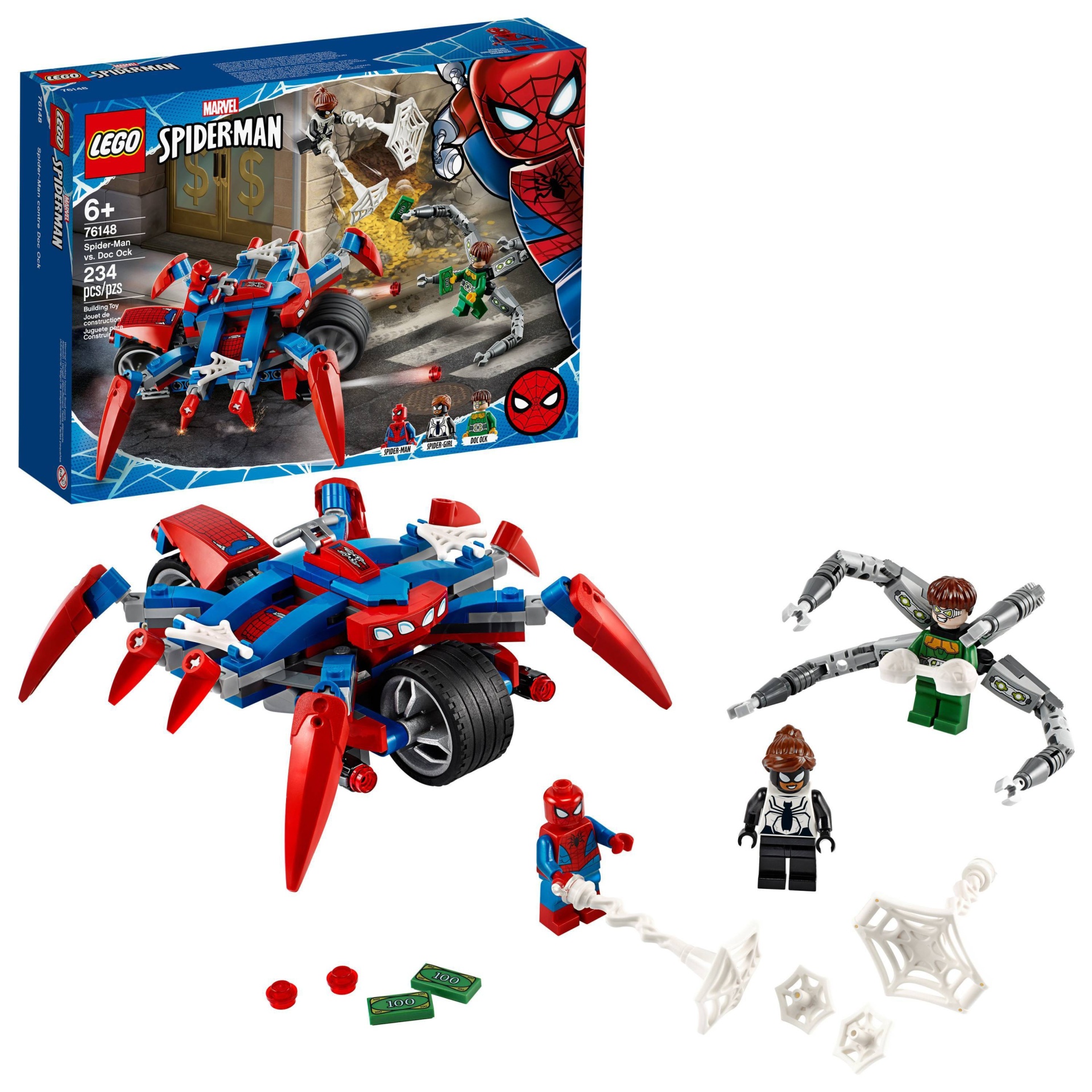 slide 1 of 7, LEGO Marvel Spider-Man: Spider-Man vs. Doc Ock Superhero Playset 76148, 1 ct