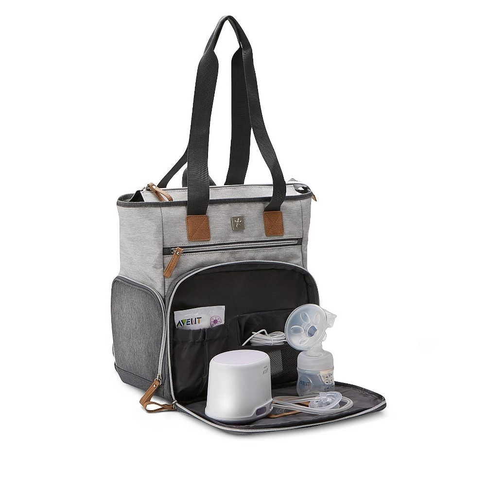 slide 9 of 13, Bananafish Breast Pump Backpack - Gray, 1 ct