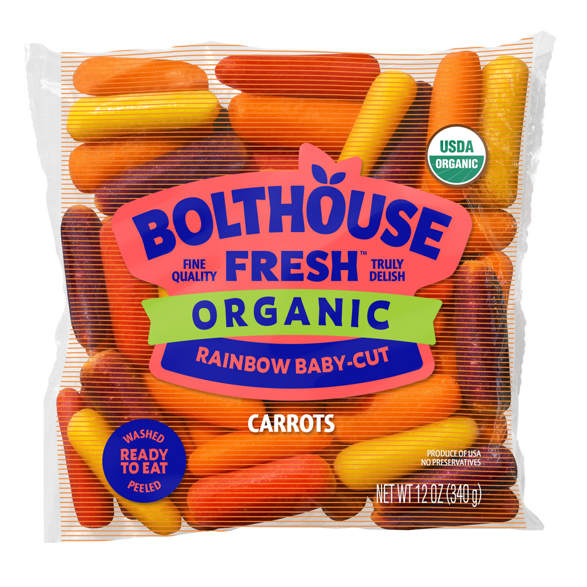 slide 1 of 5, Bolthouse Farms Fresh Organic Rainbow Baby-Cut Carrots, 12 oz