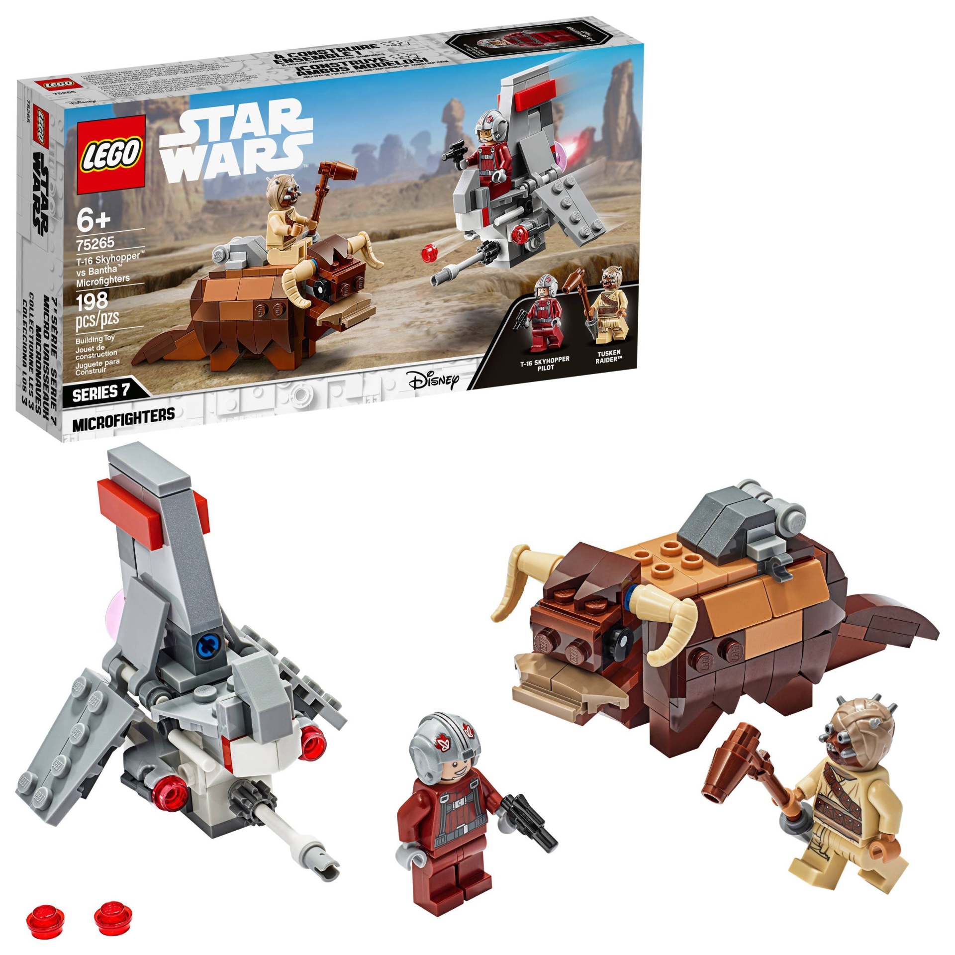 slide 1 of 7, LEGO Star Wars: A New Hope T-16 Skyhopper vs Bantha Microfighters 75265 Collectible Toy Building Kit, 1 ct