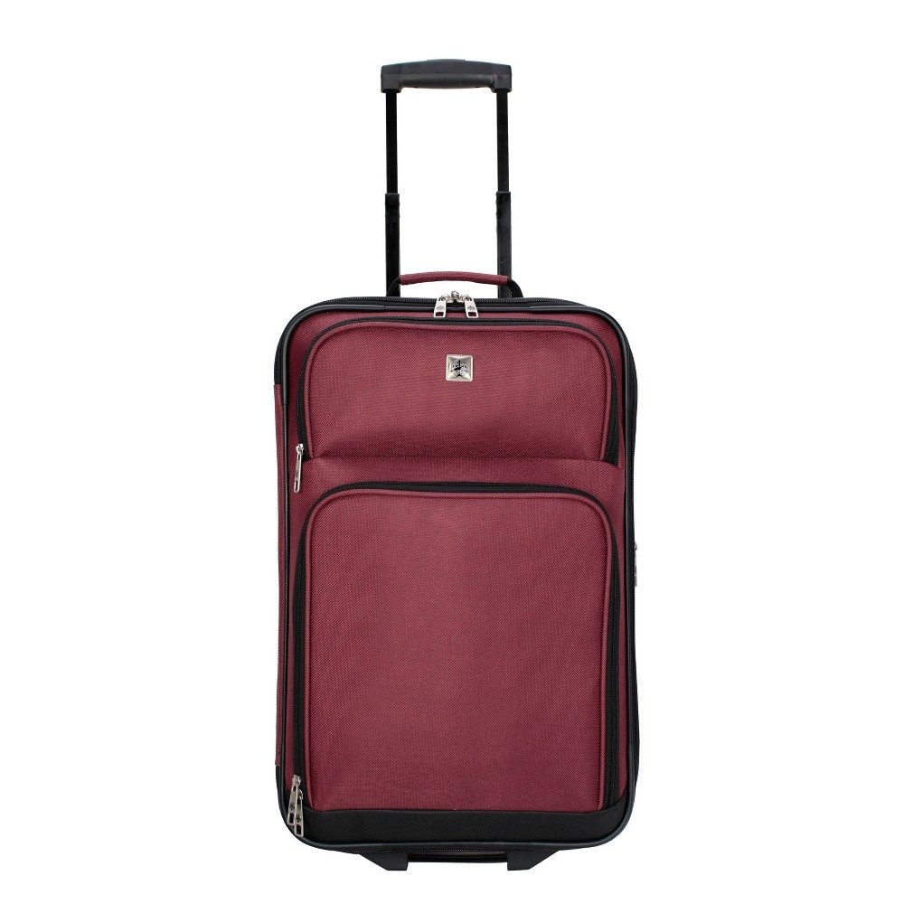 slide 2 of 12, Skyline Luggage Set - Solid Burgundy, 3 ct