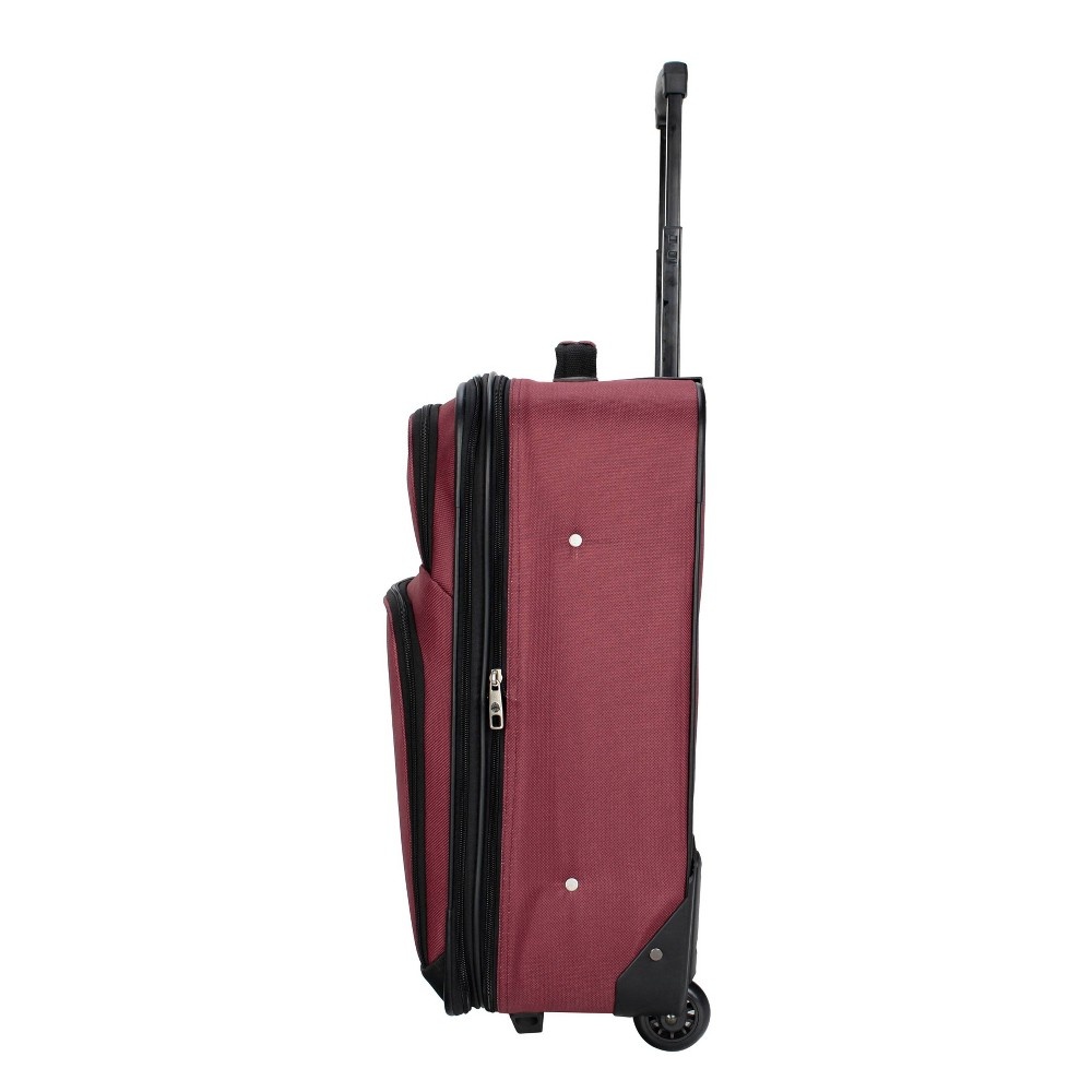 slide 4 of 12, Skyline Luggage Set - Solid Burgundy, 3 ct