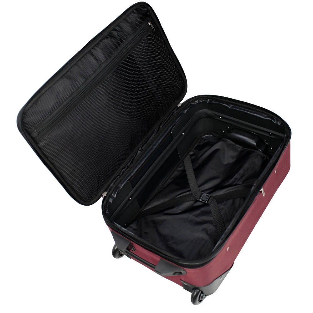 slide 8 of 12, Skyline Luggage Set - Solid Burgundy, 3 ct