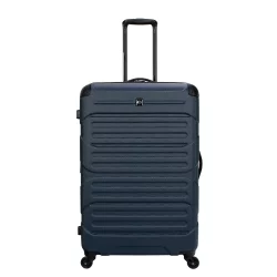 Skyline Hardside Large Checked Spinner Suitcase - Navy