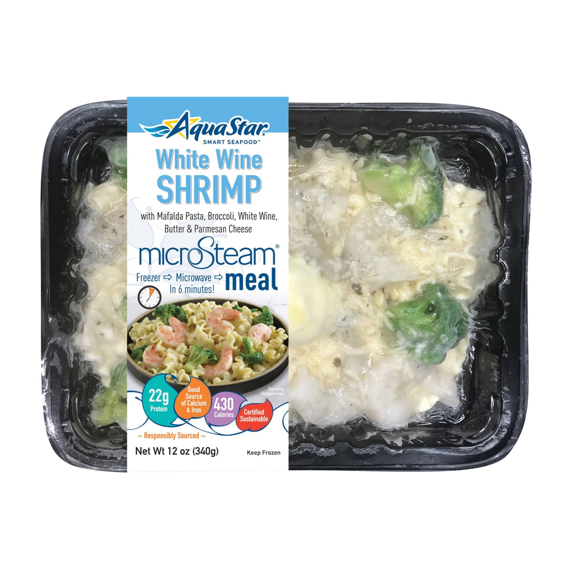 slide 1 of 2, Aqua Star White Wine Shrimp Meal, 12 oz