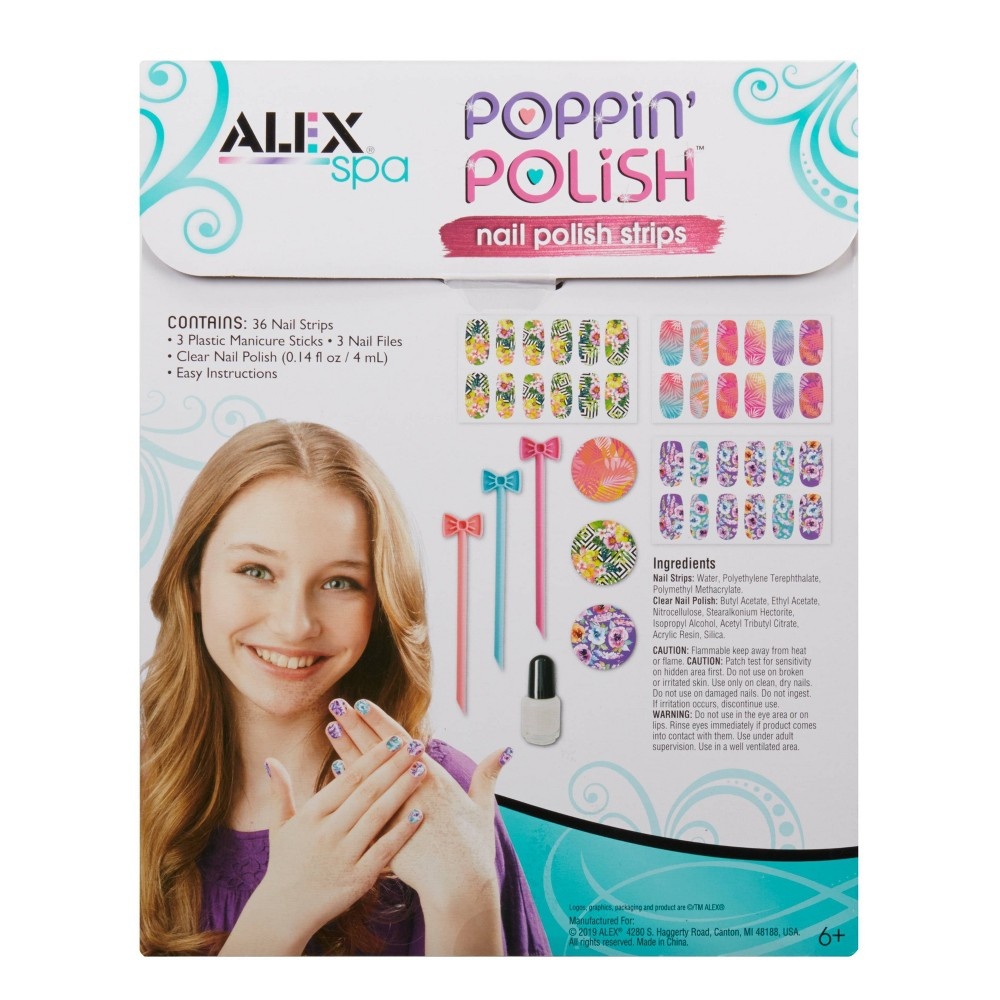 slide 2 of 5, ALEX Toys Alex Spa Poppin' Polish Nail Strips, 1 ct