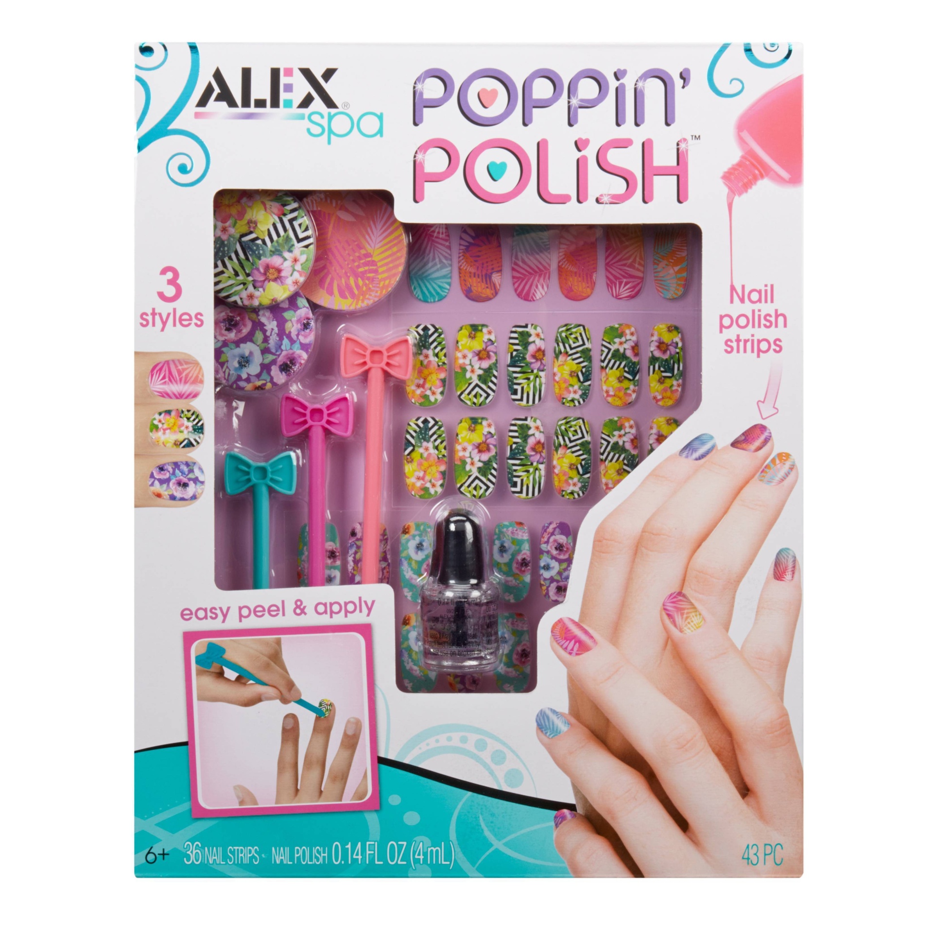 slide 1 of 5, ALEX Toys Alex Spa Poppin' Polish Nail Strips, 1 ct