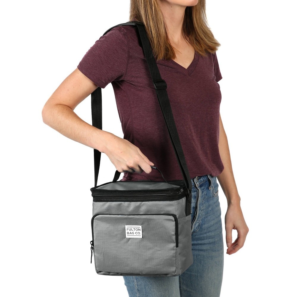 Fulton Bag Co. Dark Gray Small Insulated Cooler Lunch Cooler Take it to work