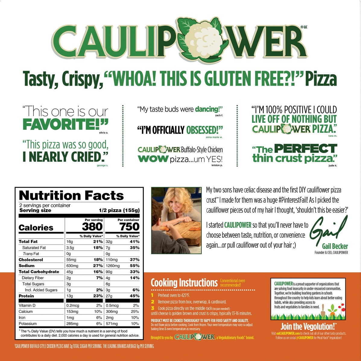 slide 2 of 4, Caulipower Buffalo-Style Chicken Pizza 10.9 oz, 10.9 oz