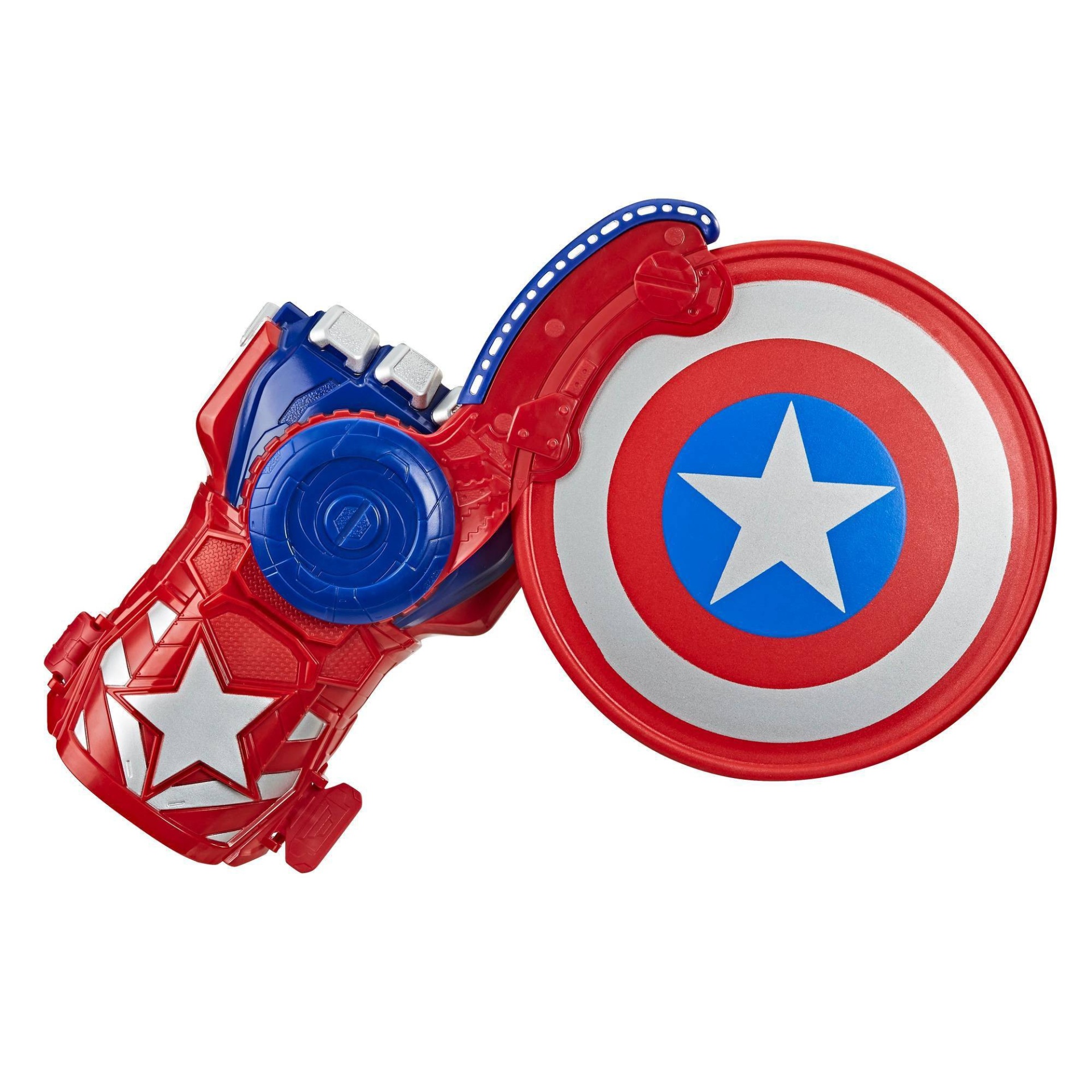 slide 1 of 9, NERF Power Moves Marvel Avengers Captain America Shield Sling, 1 ct