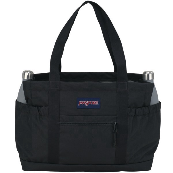 slide 5 of 8, Jansport 600 Denier Polyester Large Day Tote, 14""H X 19""W X 7""D, 100% Recycled, Black, 1 ct