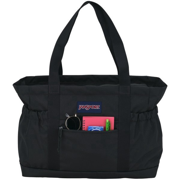 slide 8 of 8, Jansport 600 Denier Polyester Large Day Tote, 14""H X 19""W X 7""D, 100% Recycled, Black, 1 ct