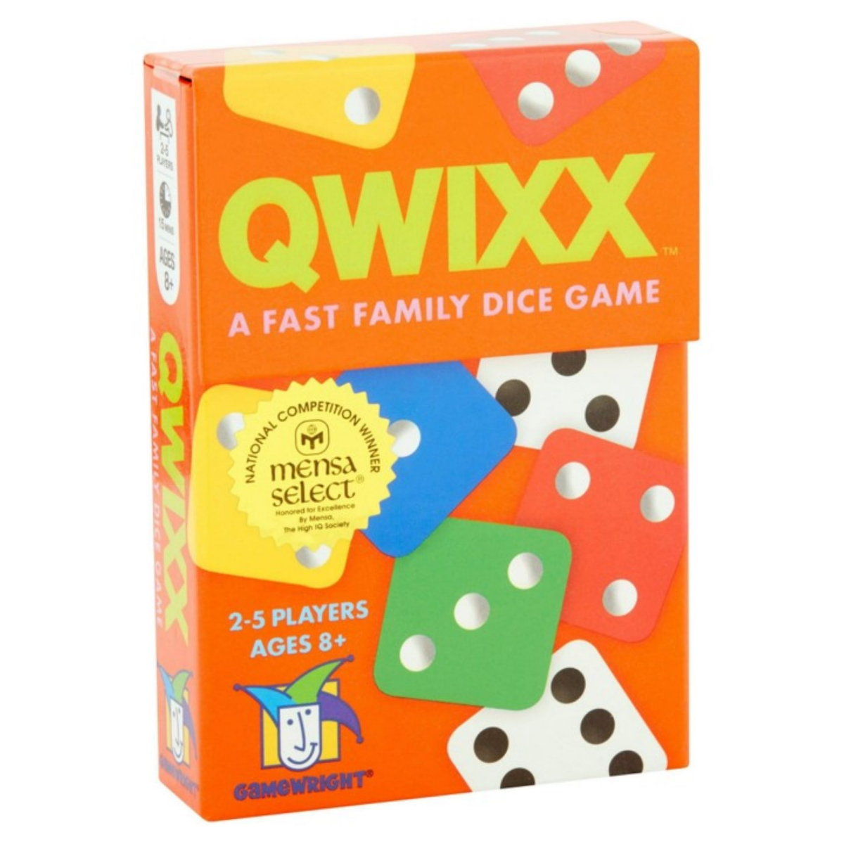 slide 2 of 2, Gamewright Qwixx Age 8+ 2-5 Players Dice Rolling Game 1 ea, 1 ct