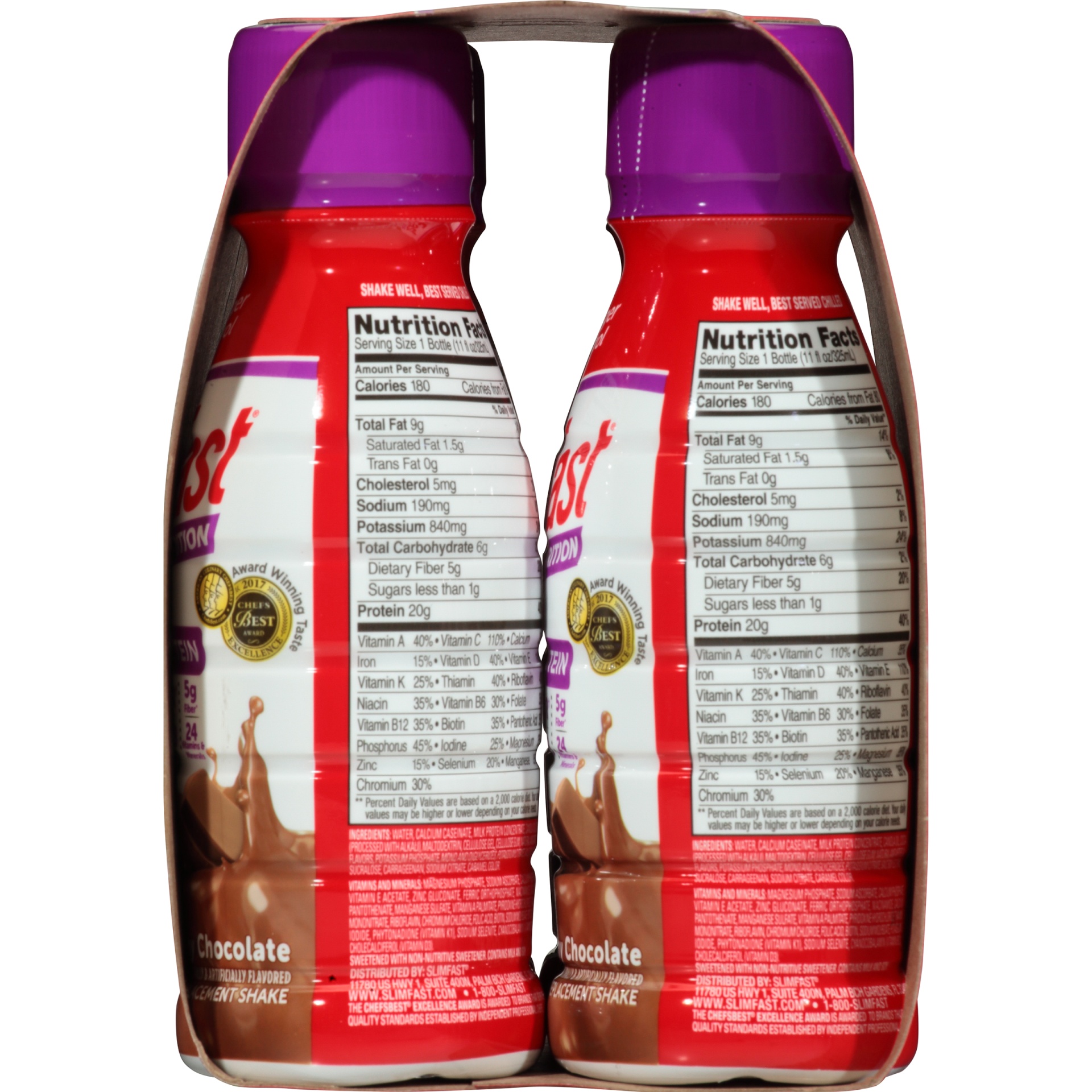 slide 4 of 8, SlimFast Advanced Nutrition Creamy Chocolate Meal Replacement Shake, 4 ct; 11 fl oz