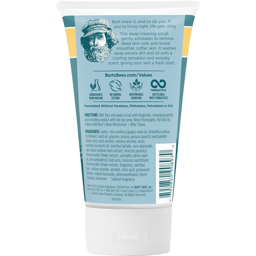 slide 2 of 3, Burt's Bees Men's Facial Scrub, 4 oz